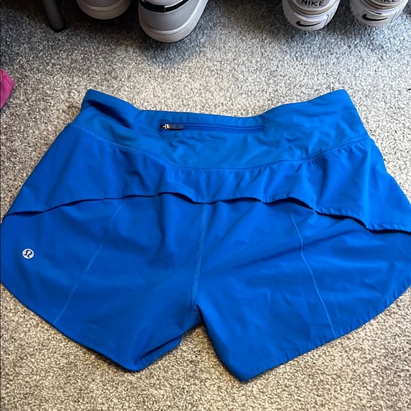 Lululemon Blue Speed up Mid-Rise Lined Short 4” - Picture 3 of 3
